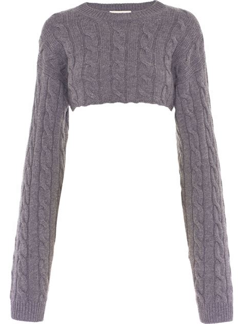 miu miu crop sweater|farfetch miumiu knitwear.